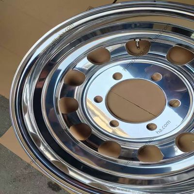 17.5*6.0 Helder afgewerkte aluminiumalloy wielrand voor op maat gemaakte vrachtwagenwielen